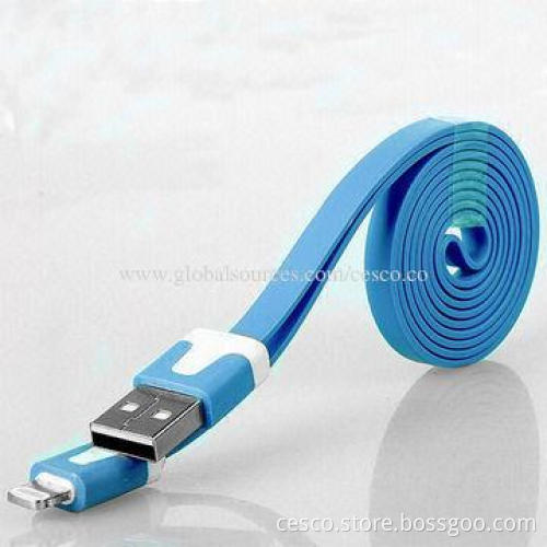 Flat Color Charge Sync Micro USB Cable for iPhone 5